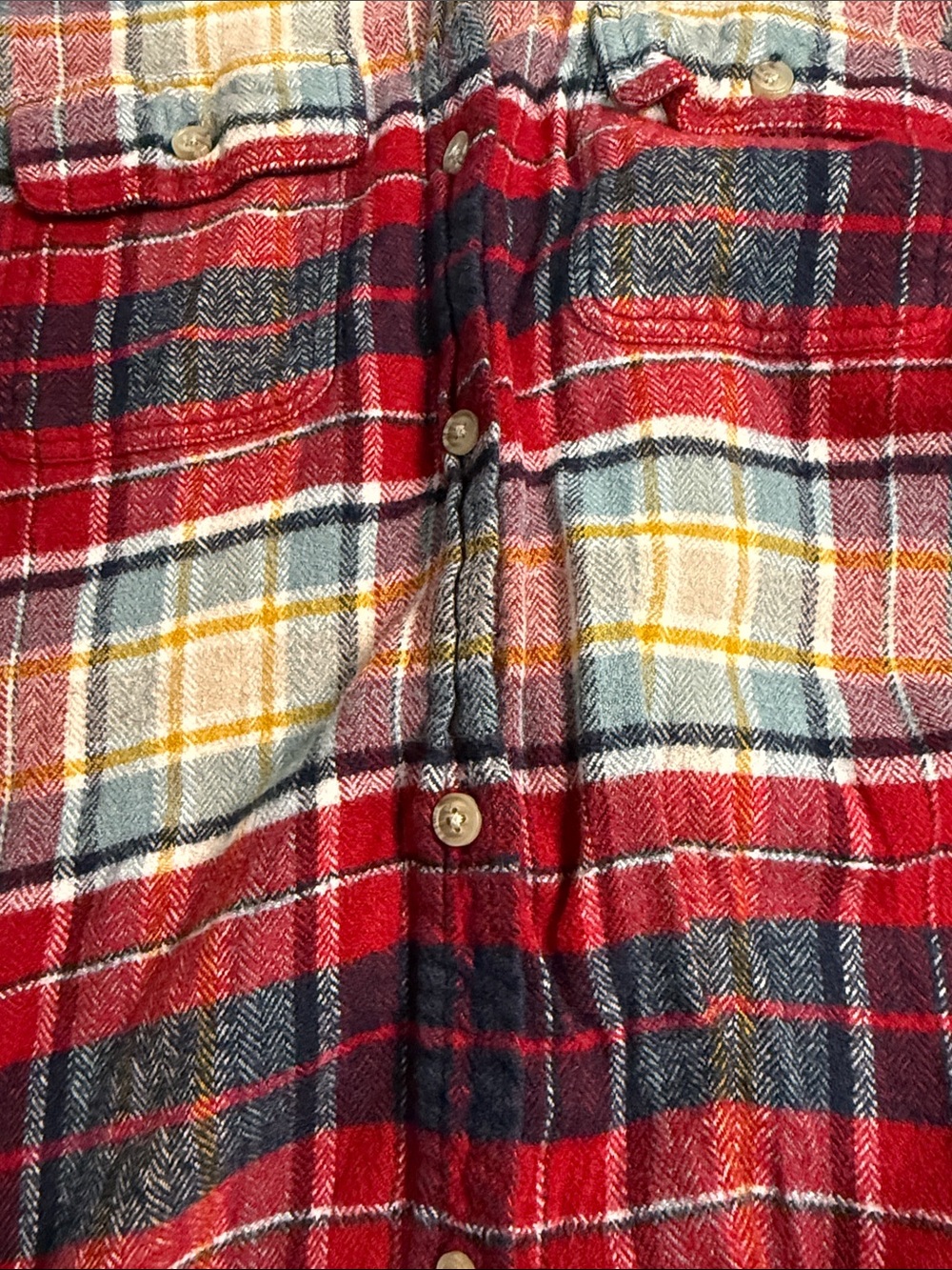 American Eagle Outfitters Amazingly Soft Classic Fit Red Plaid Flannel - Picture 7 of 10